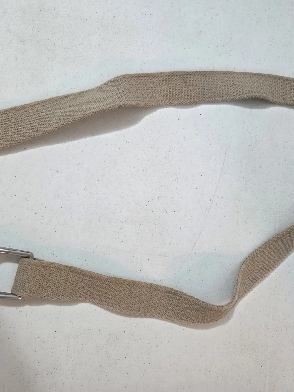 Polo by Ralph Lauren Beige Canvas D-Ring Belt, 44 Inches Long